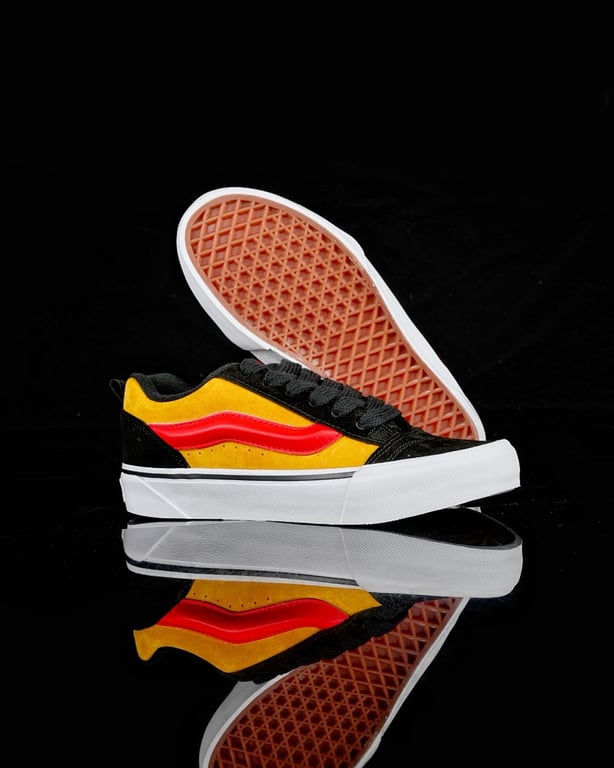 Vans Knu Skool Black Yellow Red - 6