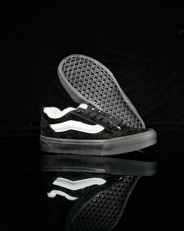 Vans Knu Skool Black White Fur Lined - 6