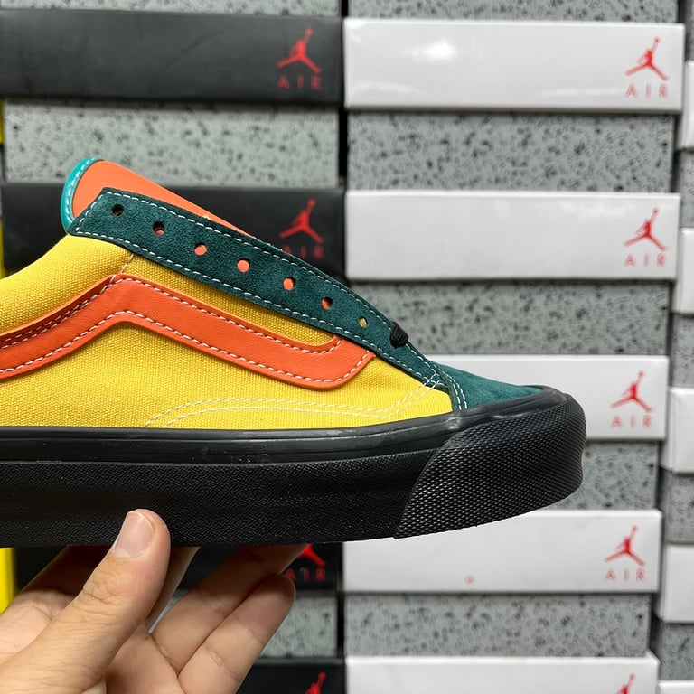 Vans Old Skool Multi-Color Yellow Orange Green - 9