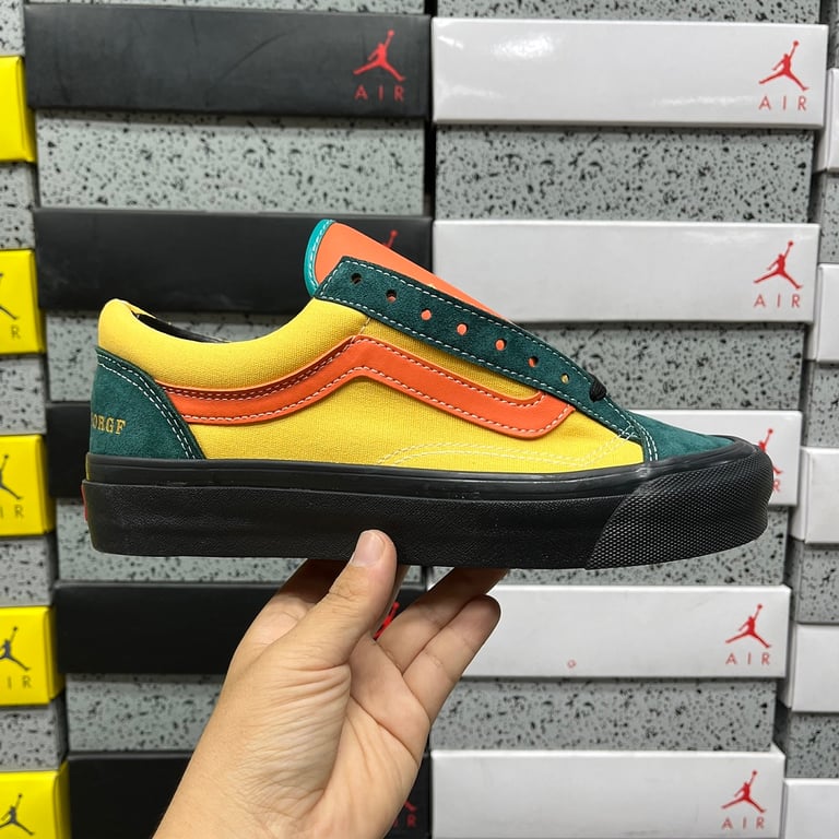 Vans Old Skool Multi-Color Yellow Orange Green - 10