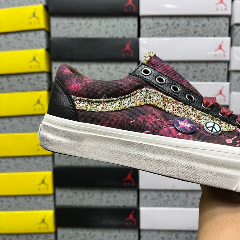 Vans Old Skool Wine Red Distressed - 8