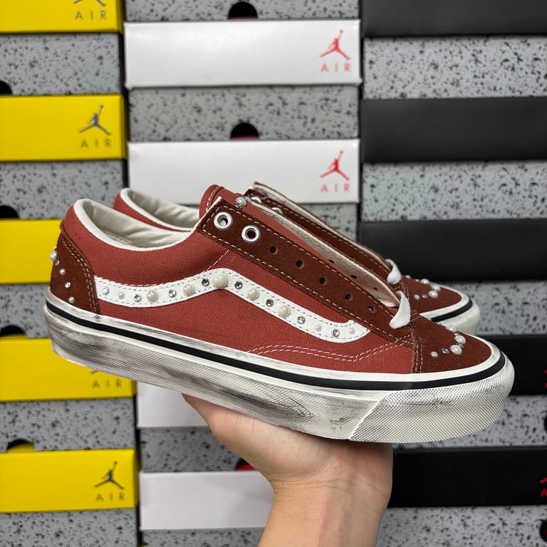 Vans Lx Old Skool 36 Pearlized Marshmallow Red - 4