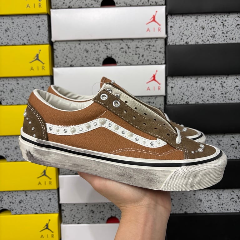 Vans Lx Old Skool 36 Pearlized Marshmallow Distressed - 4