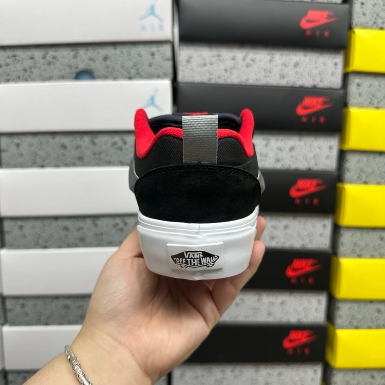 Vans Knu Skool Black Grey Red VN000D22DE2 - 4