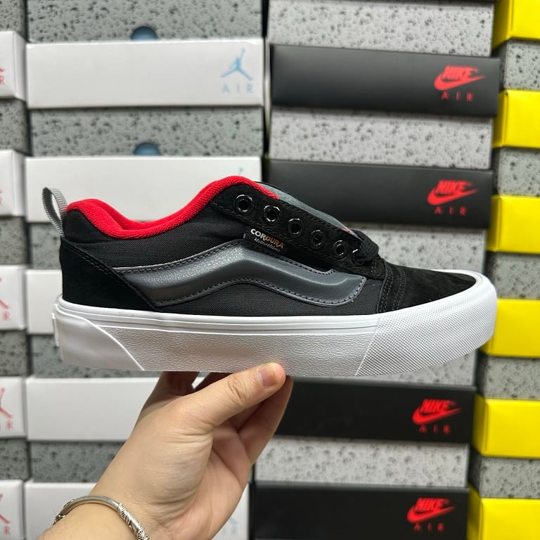 Vans Knu Skool Black Grey Red VN000D22DE2 - 10
