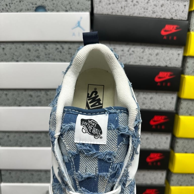 Vans Knu Skool Distressed Denim Checkerboard - 5