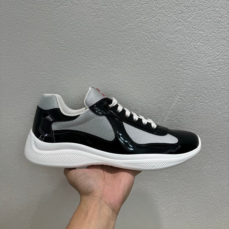 Prada America's Cup Black Silver Sneakers - 3