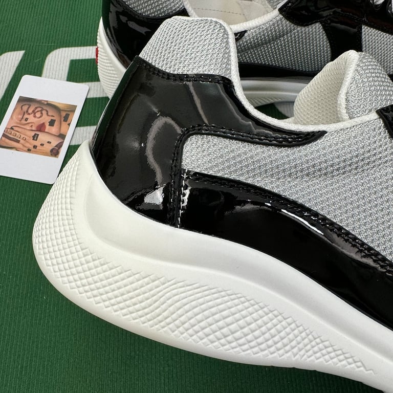 Prada America's Cup Black Silver Sneakers - 6