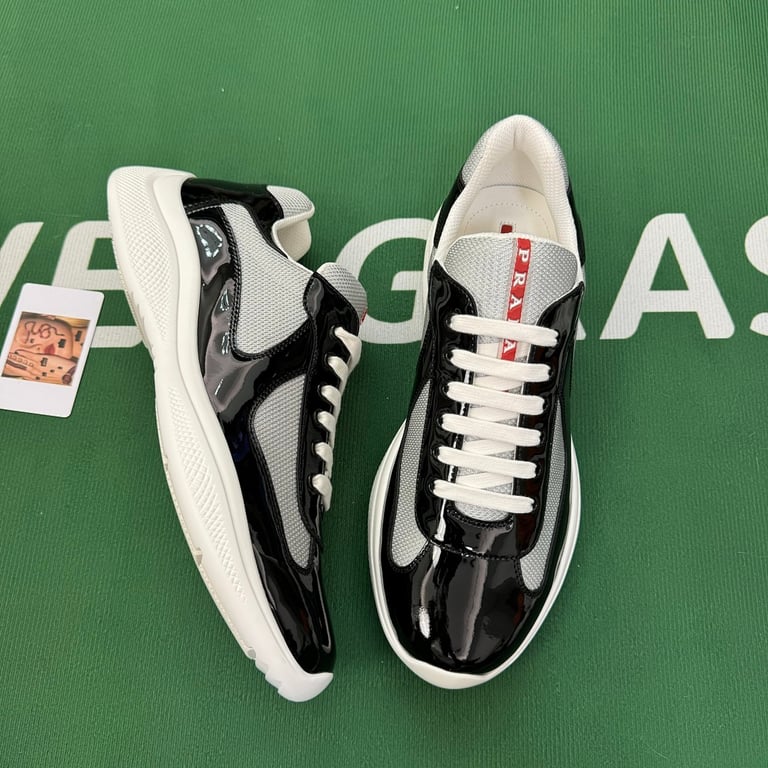 Prada America's Cup Black Silver Sneakers - 7