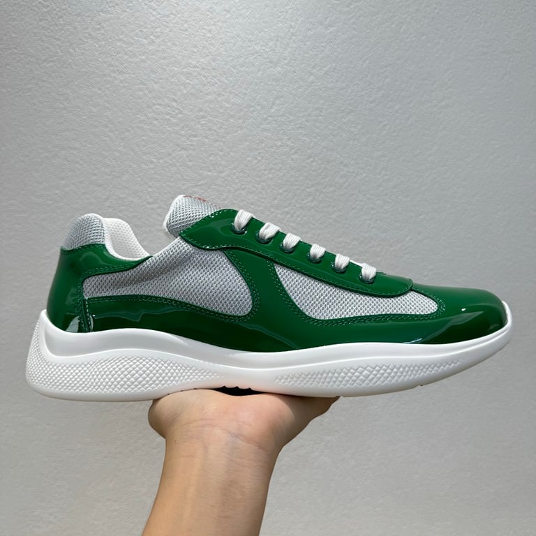 Prada America's Cup Green Silver Sneakers - 2