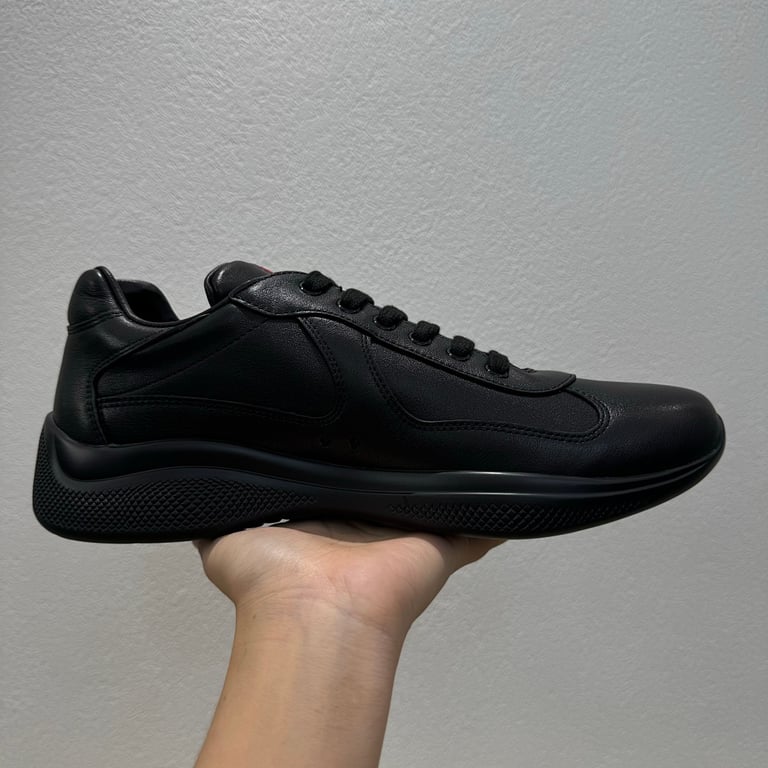 Prada America's Cup Black Leather Sneakers - 2