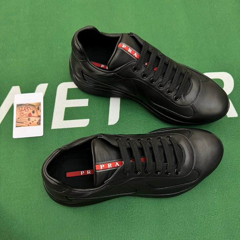 Prada America's Cup Black Leather Sneakers - 4