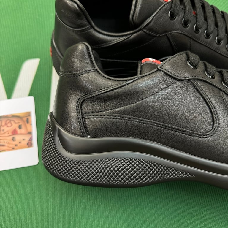 Prada America's Cup Black Leather Sneakers - 6