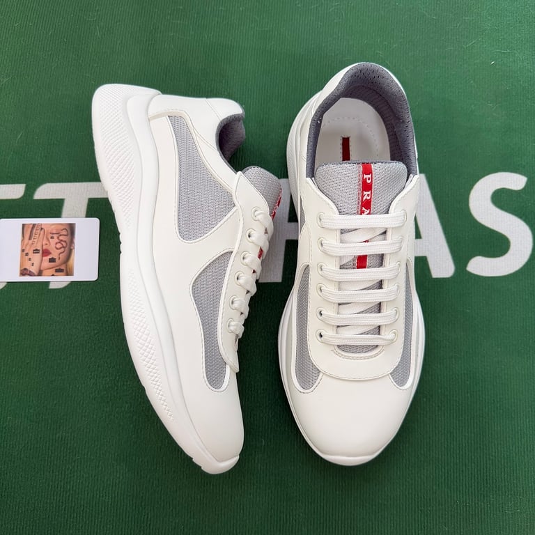 Prada America's Cup Sneakers White Grey - 2