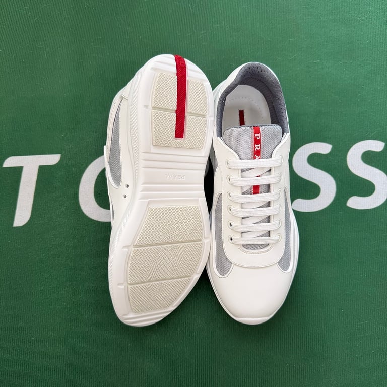 Prada America's Cup Sneakers White Grey - 4