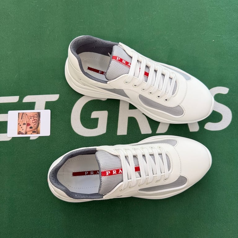 Prada America's Cup Sneakers White Grey - 5
