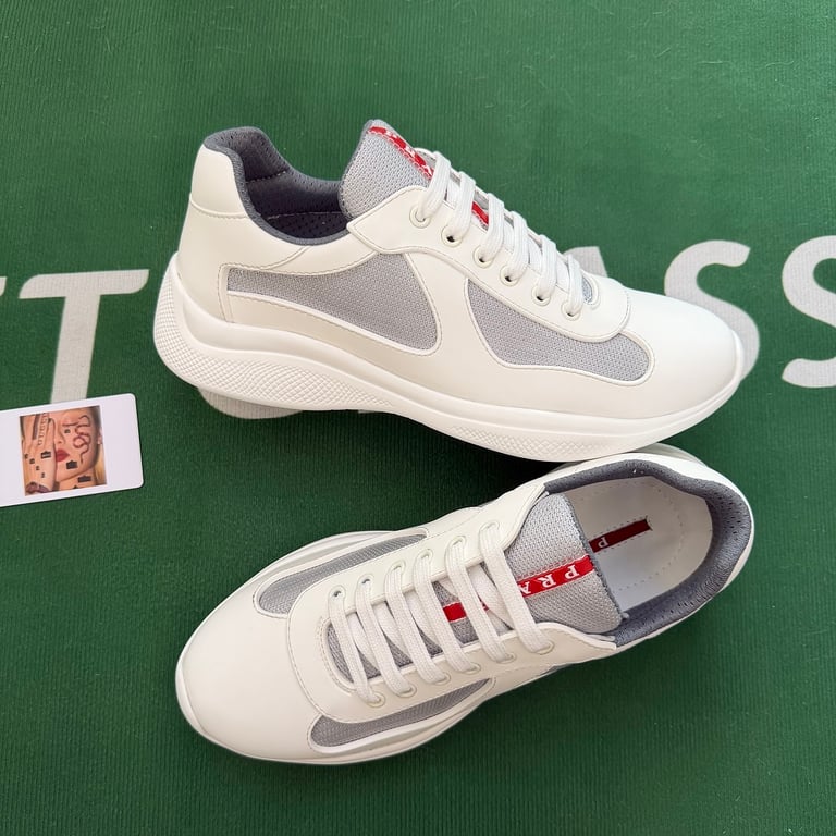 Prada America's Cup Sneakers White Grey - 6