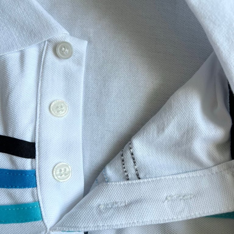 Saint Laurent Vintage Striped Polo White - 12