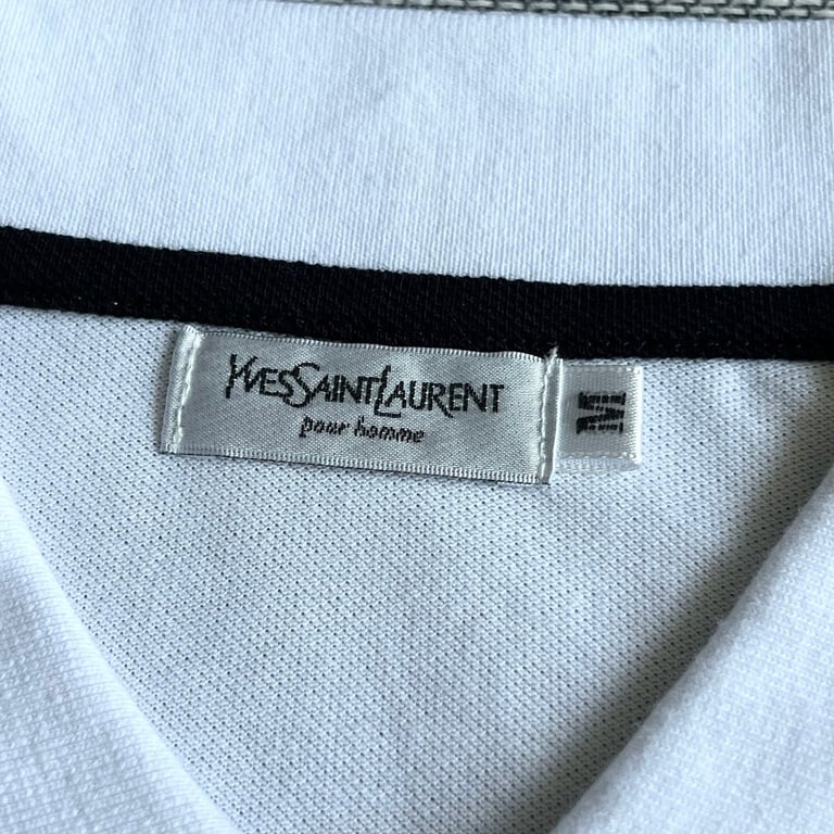 Saint Laurent Vintage Striped Polo White - 10
