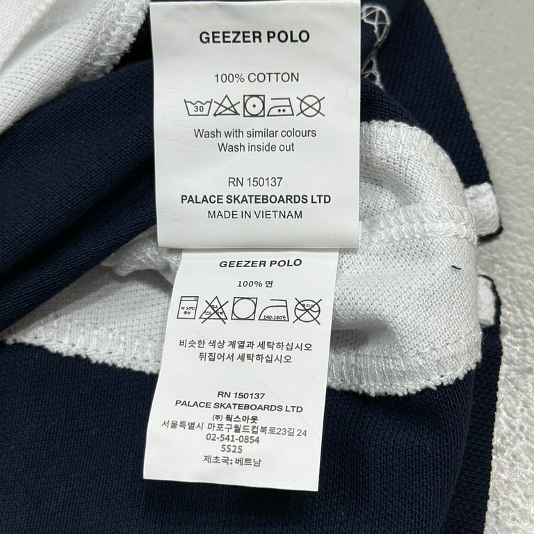 Palace Geezer Polo "White Navy" - 11