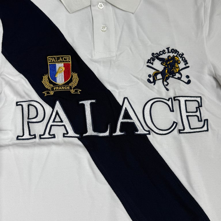 Palace Geezer Polo "White Navy" - 4