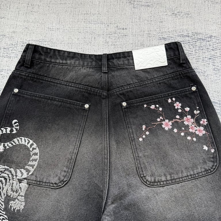 Onitsuka Tiger Embroidery Denim Jorts - 3
