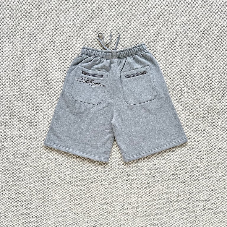Garms Affiliated Script Logo Shorts Heather Grey - 13