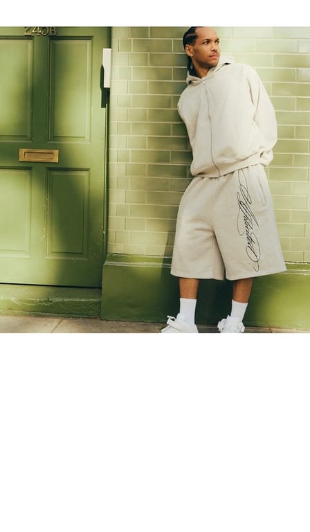 Garms Affiliated Script Logo Shorts Heather Grey - 18