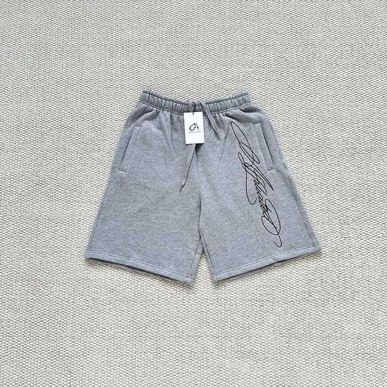 Garms Affiliated Script Logo Shorts Heather Grey - 4