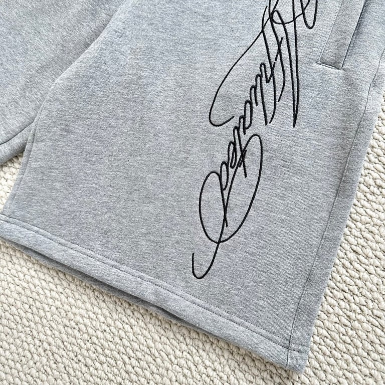 Garms Affiliated Script Logo Shorts Heather Grey - 10