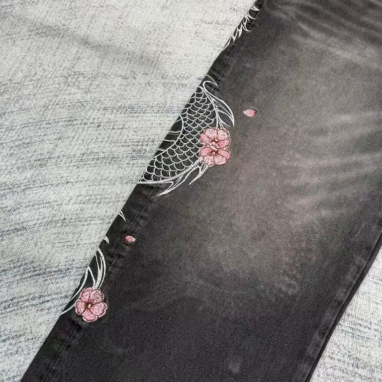 VRK Glow Dragon Embroidered Denim Jeans - 12