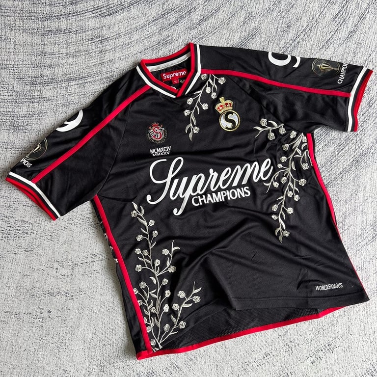 Supreme Flowers Football Jersey White - 6