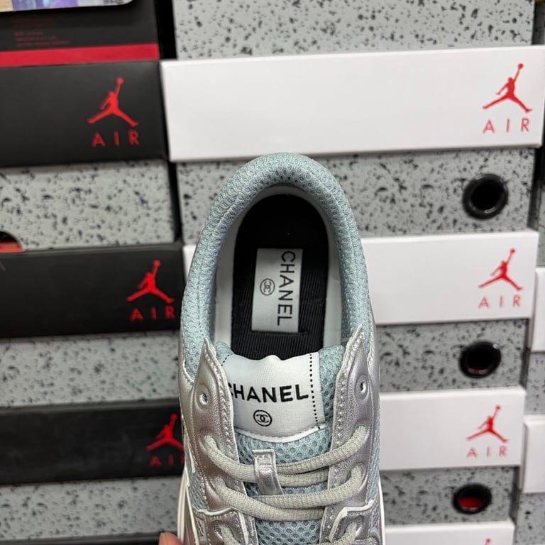 Chanel G39792 Sneakers Grey Silver - 5