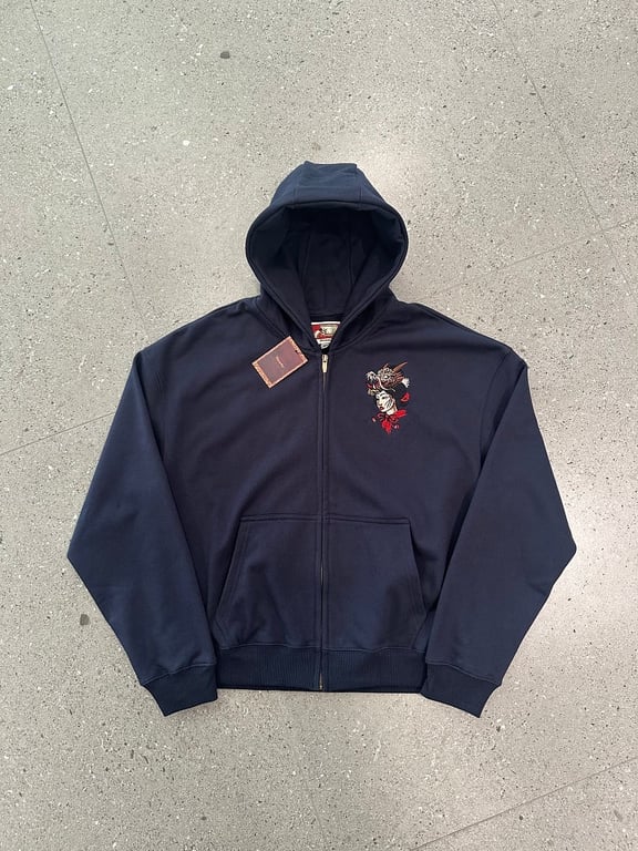 Vescartes Oni Graphic Zip Hoodie - 5