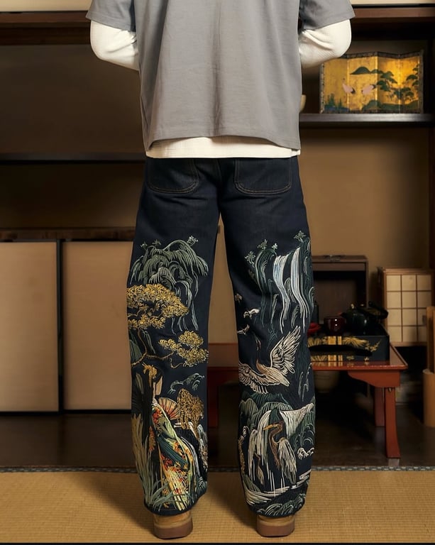 Vescartes Tsuru Denim Jeans - 11