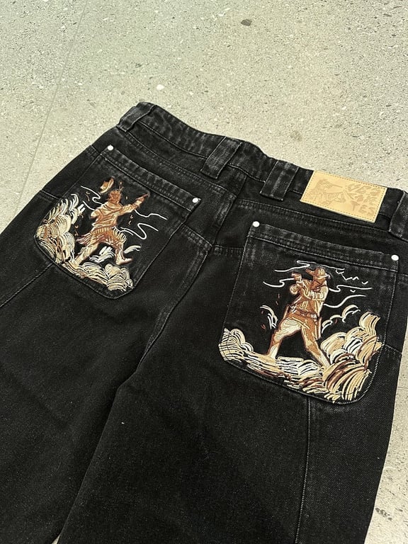 Vescartes Fast Draw Black Denim Jeans - 10