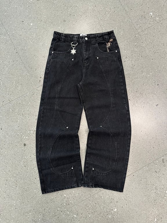 Vescartes Fast Draw Black Denim Jeans - 5