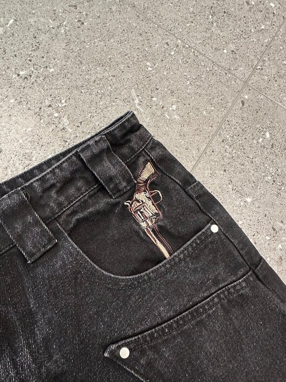 Vescartes Fast Draw Black Denim Jeans - 7
