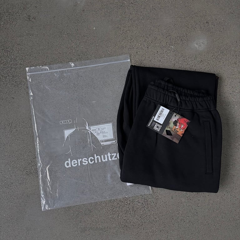 Derschutze Dragon Embroidered Sweatpants Black - 3