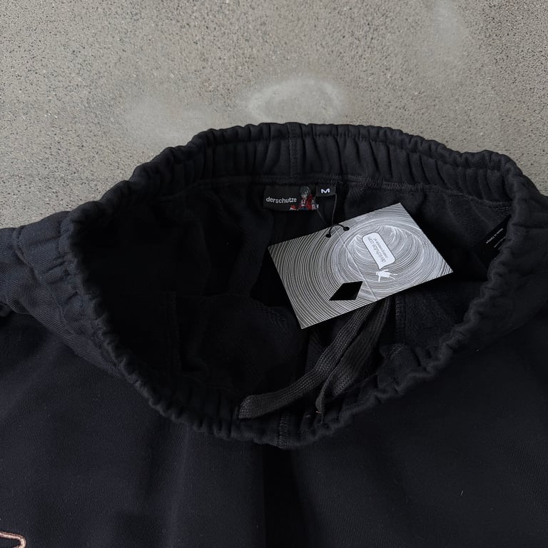 Derschutze Dragon Embroidered Sweatpants Black - 7