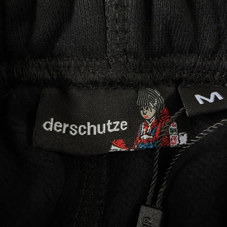 Derschutze Dragon Embroidered Sweatpants Black - 9