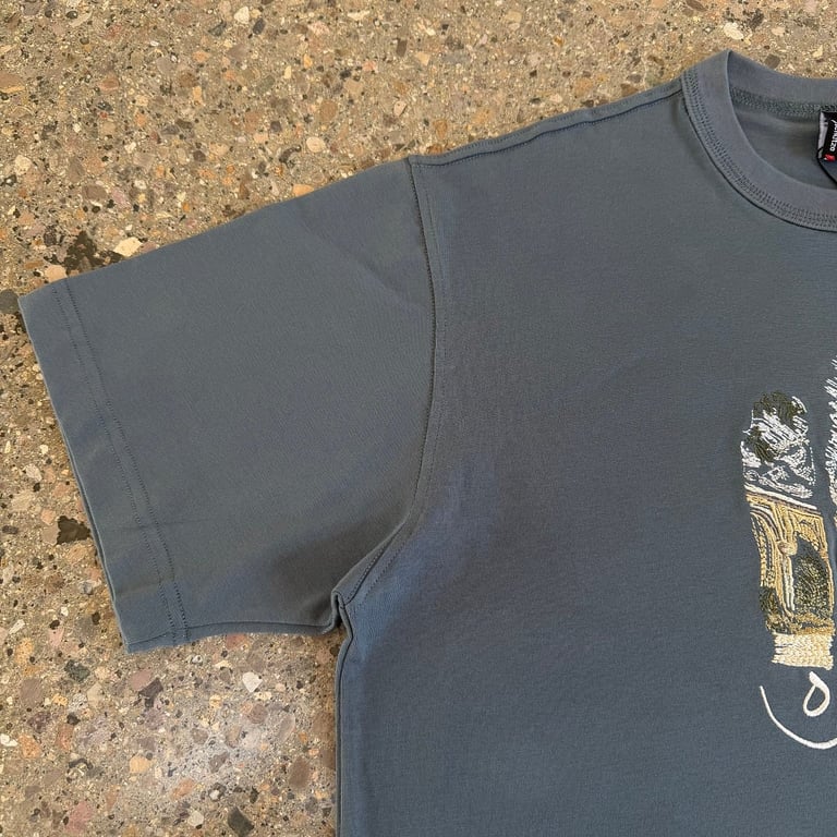 Derschutze Embroidered Graphic T-Shirt Grey - 7
