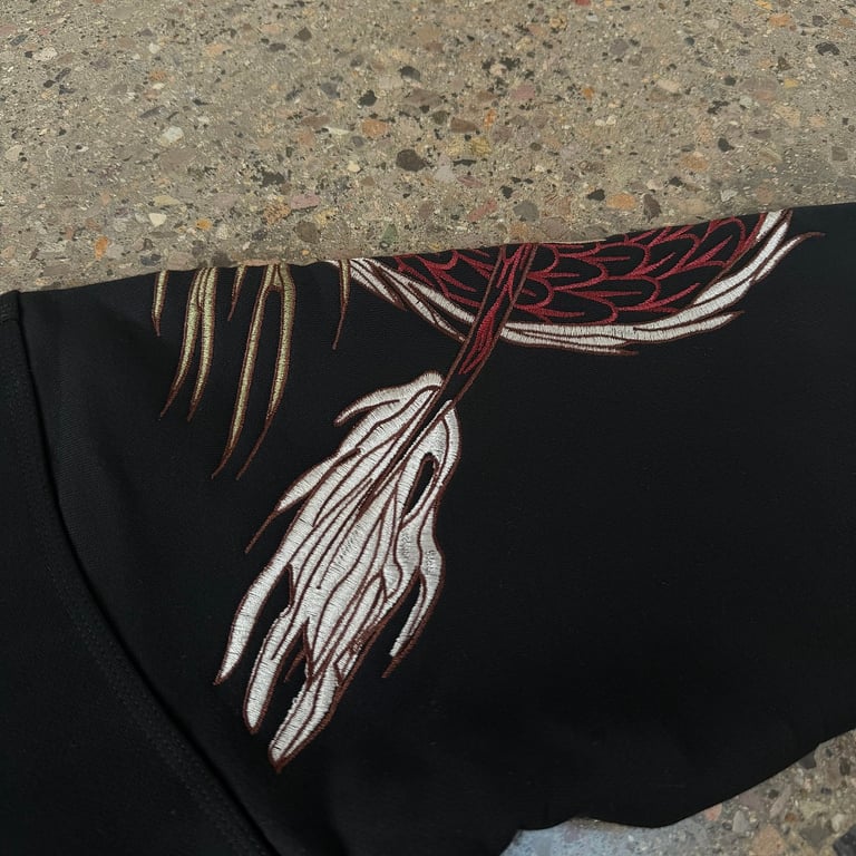 Derschutze Dragon Embroidery Hoodie Black - 13