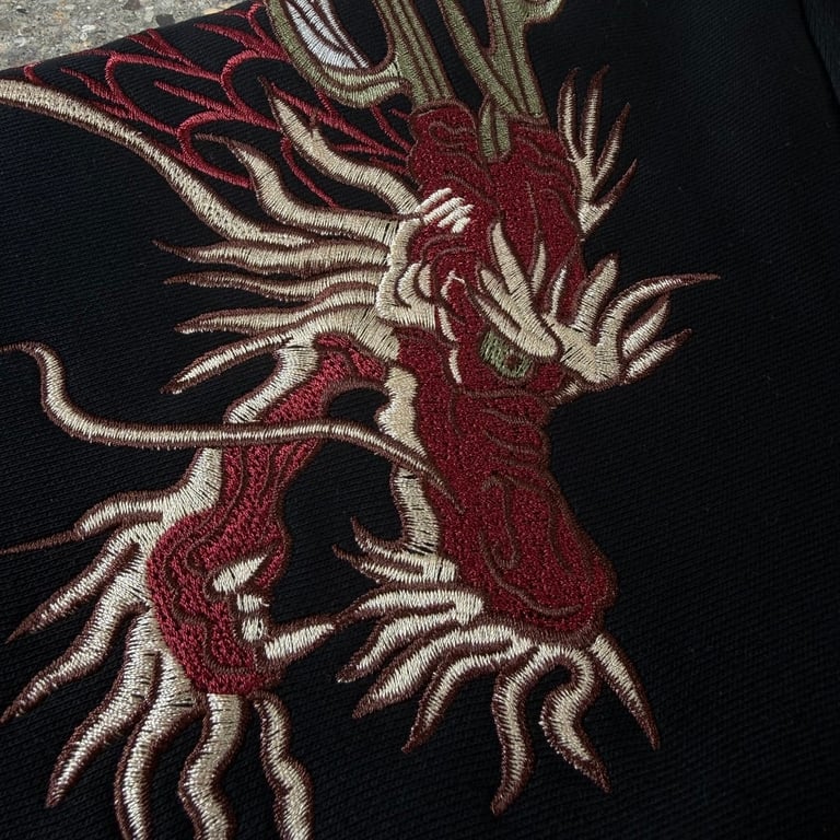 Derschutze Dragon Embroidery Hoodie Black - 22