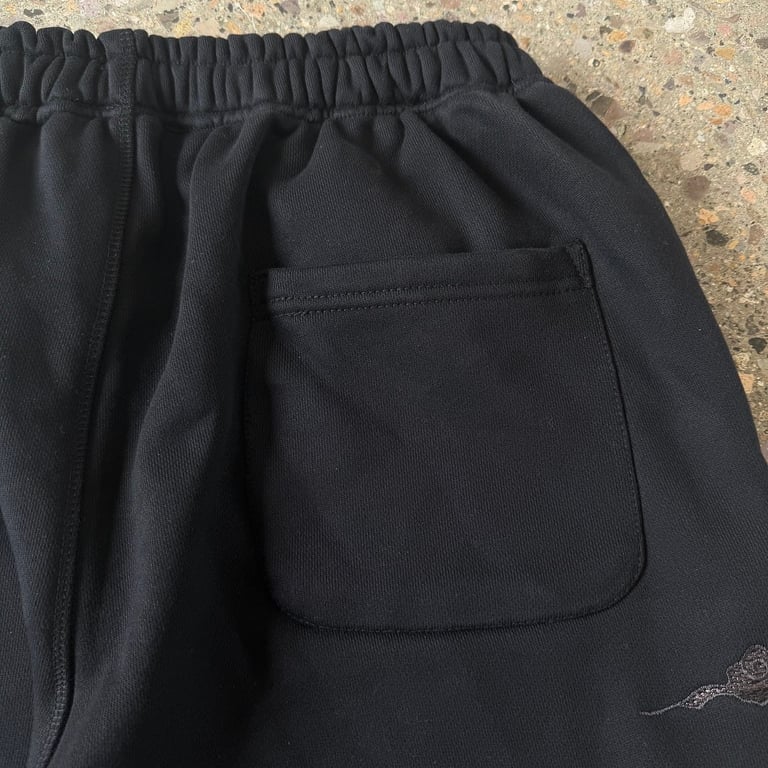 Derschutze Embroidered Dragon Sweatpants Black - 21