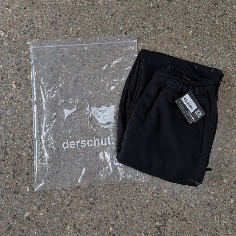 Derschutze Embroidered Dragon Sweatpants Black - 4