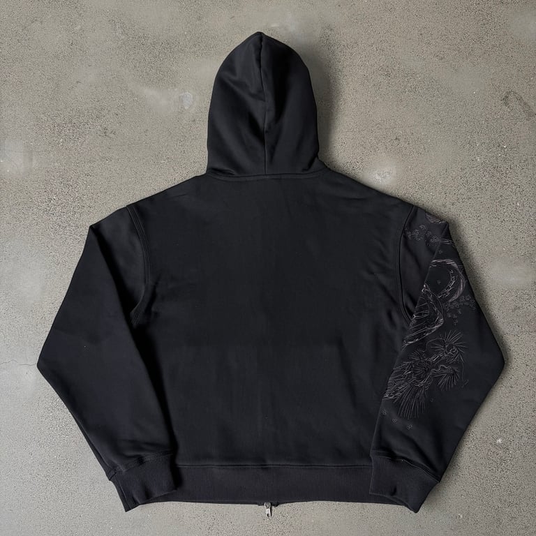 Derschutze Tiger Graphic Zip-Up Hoodie Black - 20