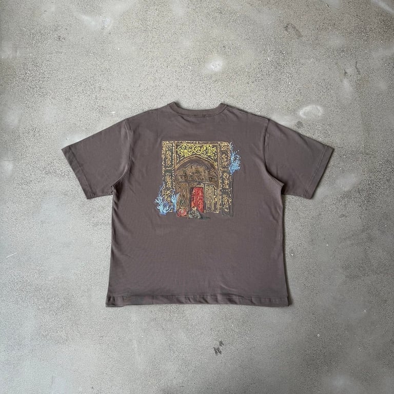 Derschutze Archway Embroidery T-Shirt Brown - 13