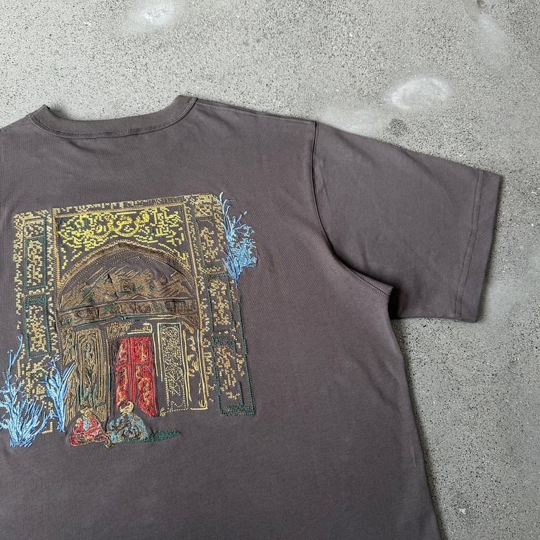 Derschutze Archway Embroidery T-Shirt Brown - 15
