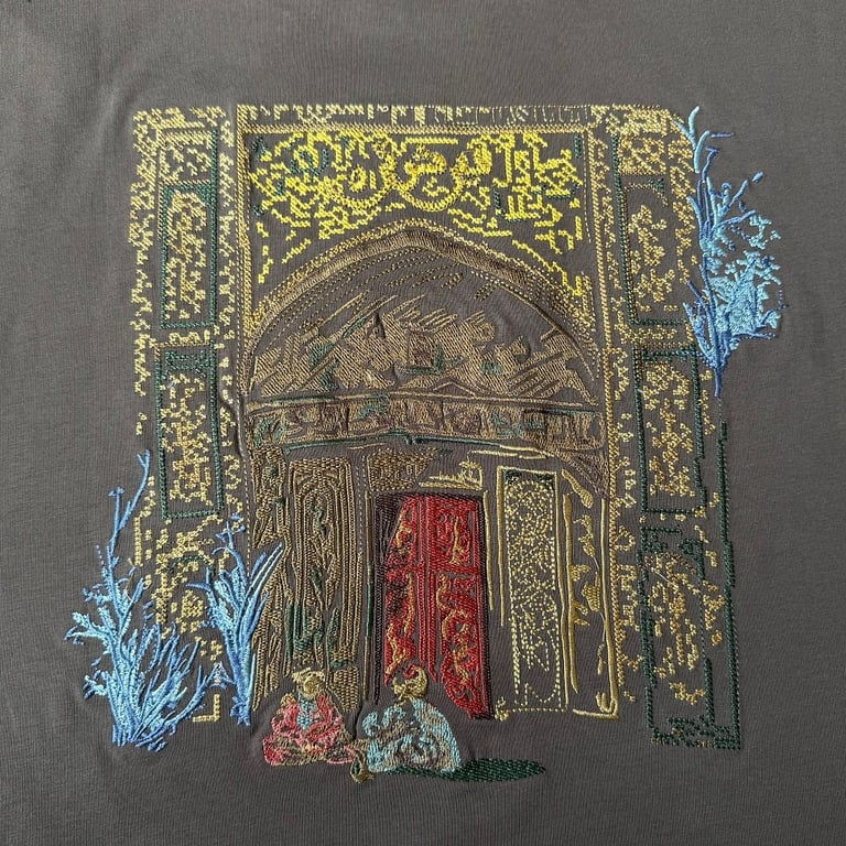 Derschutze Archway Embroidery T-Shirt Brown - 16